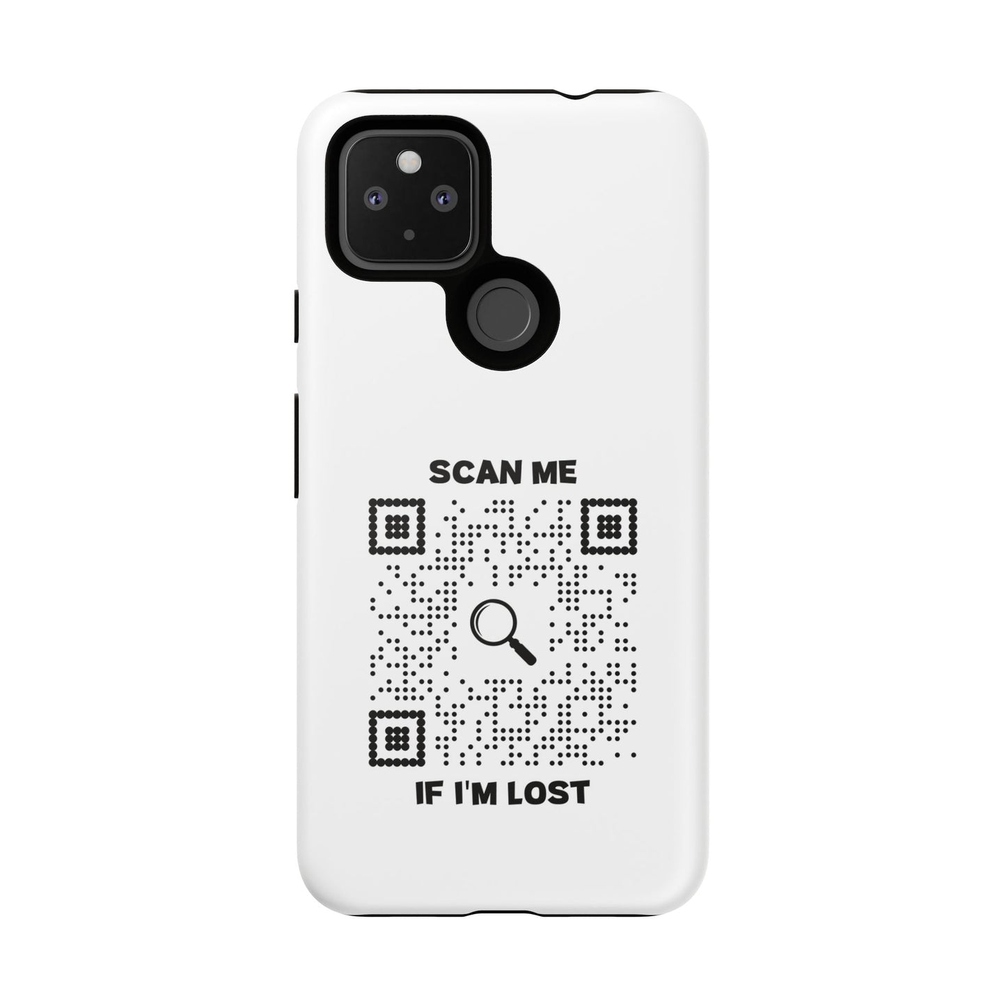 Lost & Found – Phone Case – White – Scan Me If I'm Lost - QR NATION