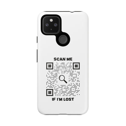 Lost & Found – Phone Case – White – Scan Me If I'm Lost - QR NATION