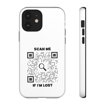 Lost & Found – Phone Case – White – Scan Me If I'm Lost - QR NATION