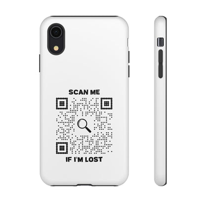 Lost & Found – Phone Case – White – Scan Me If I'm Lost - QR NATION