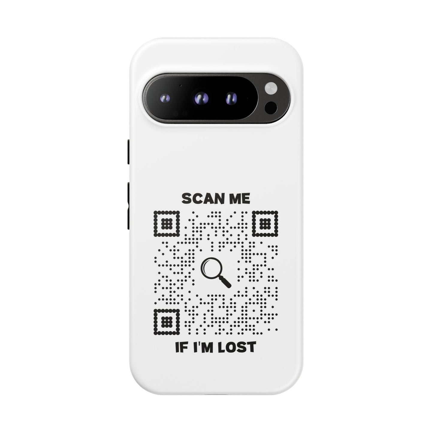 Lost & Found – Phone Case – White – Scan Me If I'm Lost - QR NATION