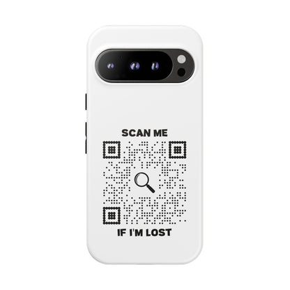 Lost & Found – Phone Case – White – Scan Me If I'm Lost - QR NATION