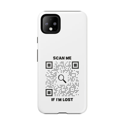 Lost & Found – Phone Case – White – Scan Me If I'm Lost - QR NATION
