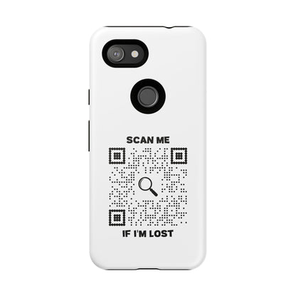 Lost & Found – Phone Case – White – Scan Me If I'm Lost - QR NATION