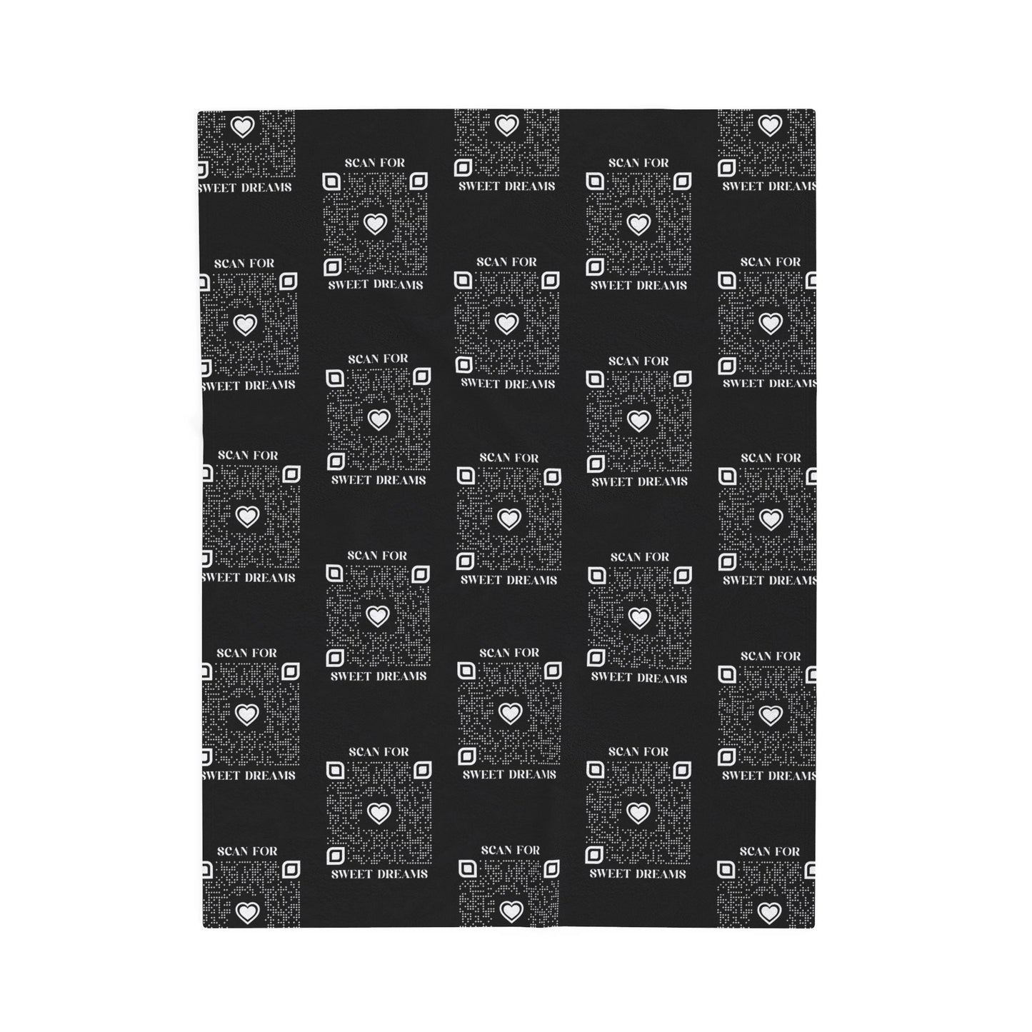 Love – Blanket – Black – Scan for Sweet Dreams - QR NATION