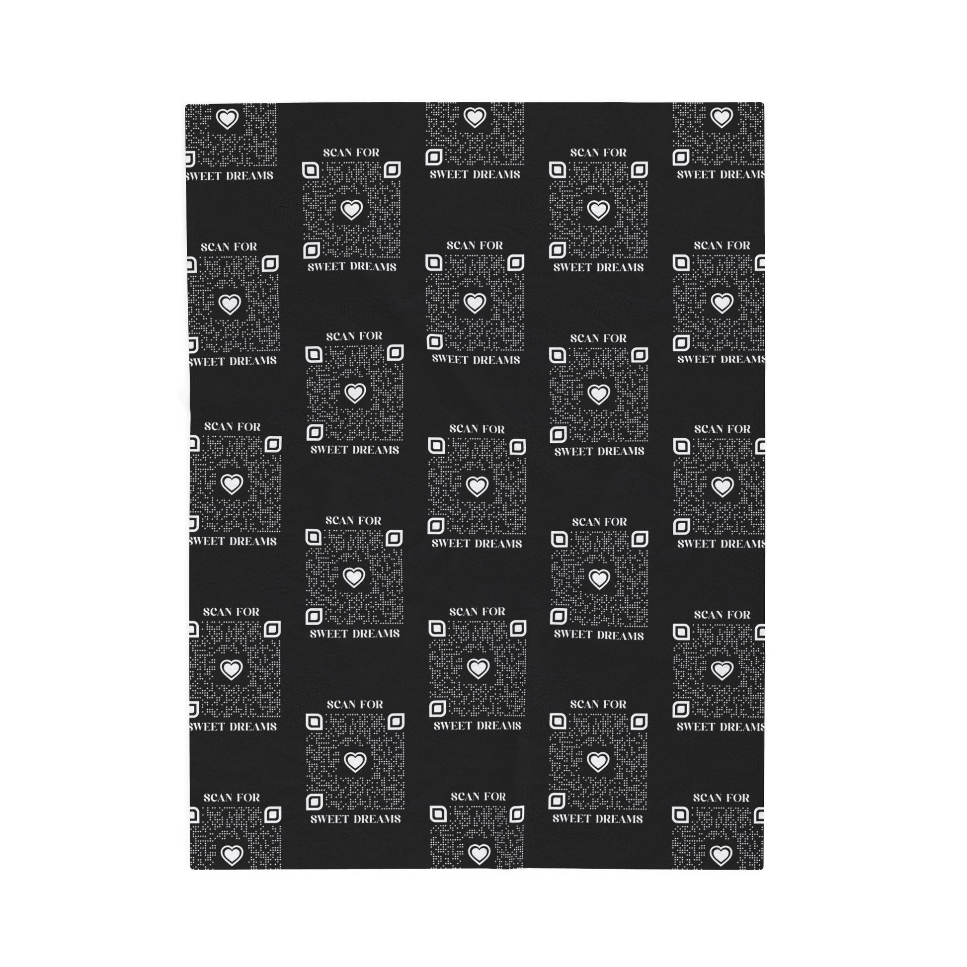 Love – Blanket – Black – Scan for Sweet Dreams - QR NATION
