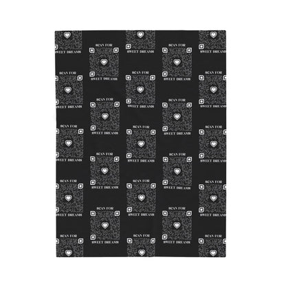 Love – Blanket – Black – Scan for Sweet Dreams - QR NATION