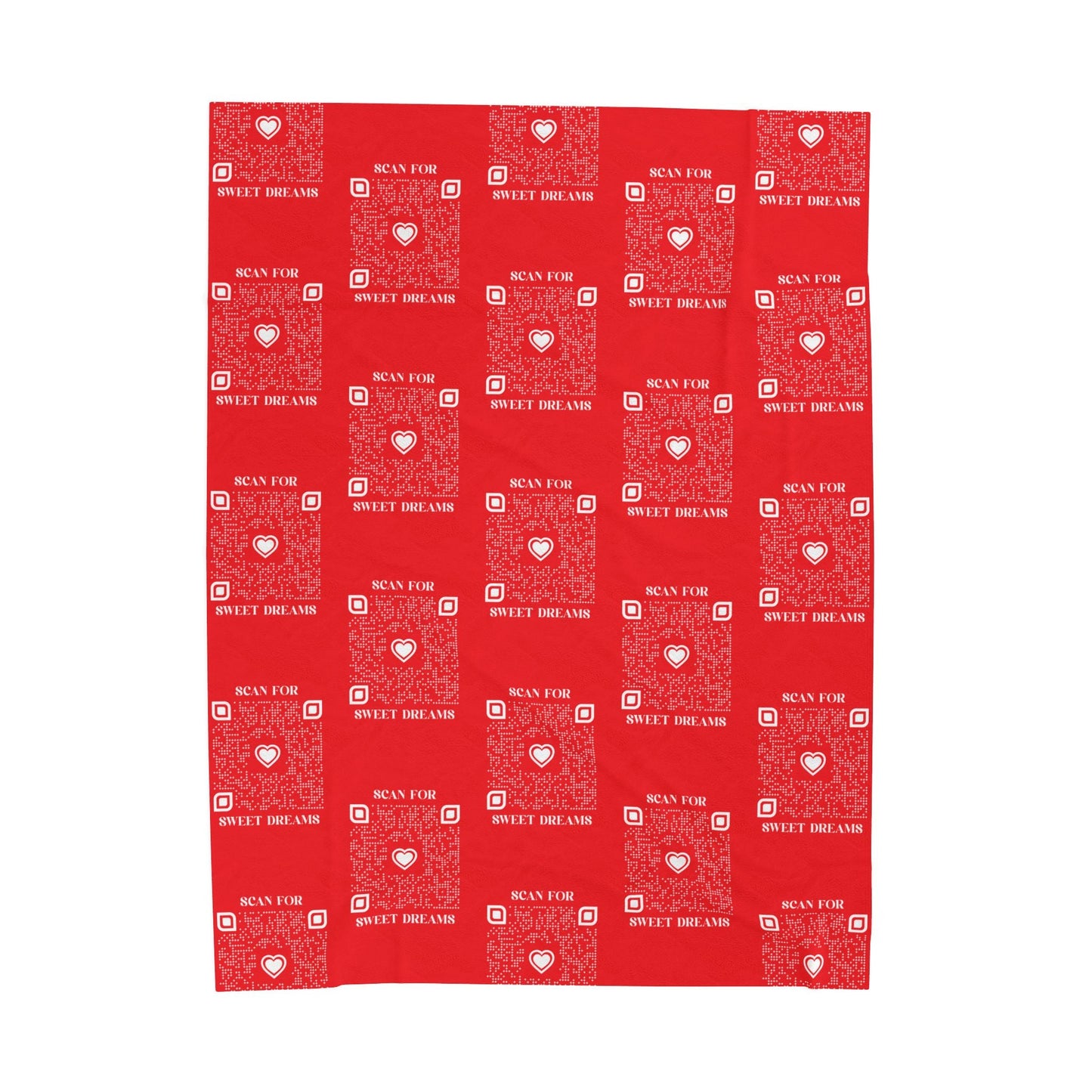 Love – Blanket – Red – Scan for Sweet Dreams - QR NATION