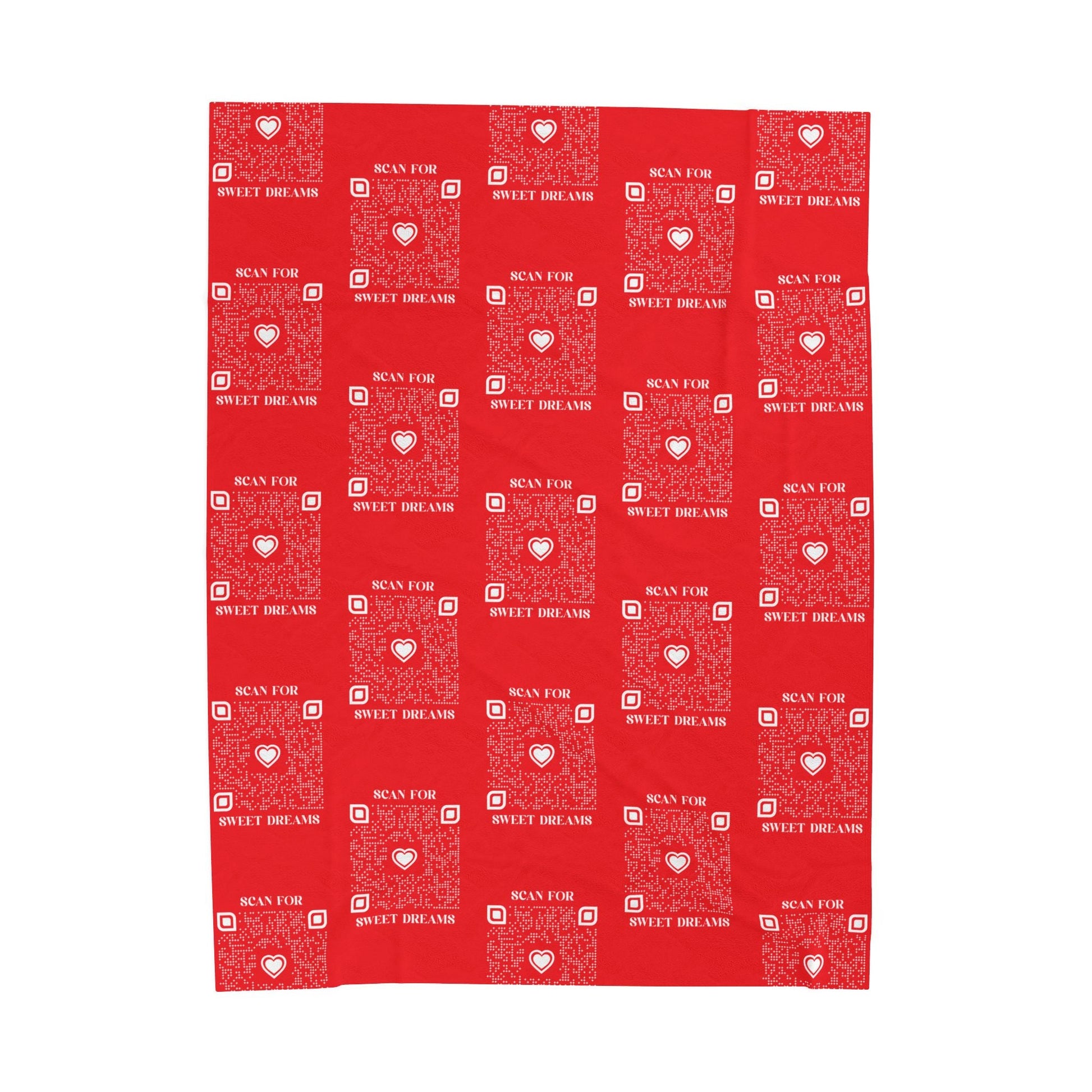 Love – Blanket – Red – Scan for Sweet Dreams - QR NATION