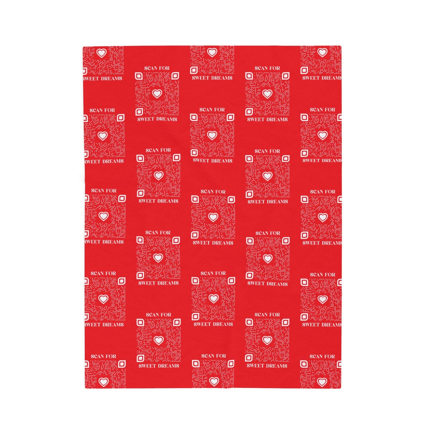 Love – Blanket – Red – Scan for Sweet Dreams - QR NATION