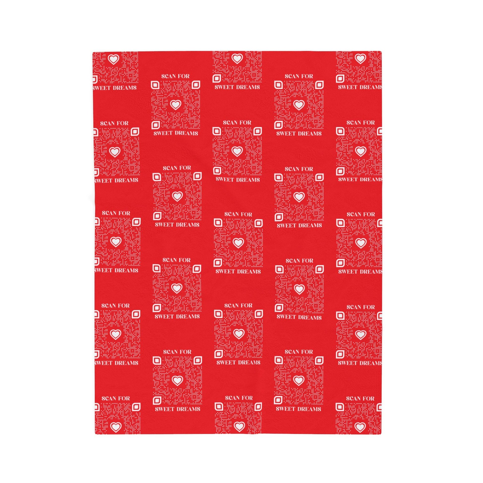 Love – Blanket – Red – Scan for Sweet Dreams - QR NATION