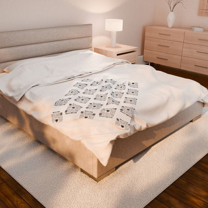 Love – Blanket – White – Scan for Sweet Dreams - QR NATION