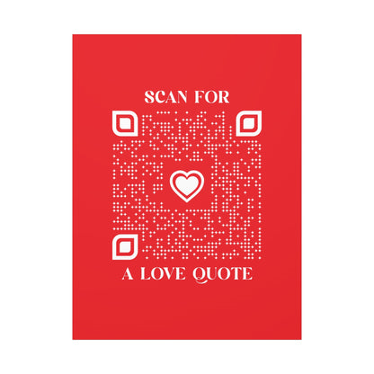 Love – Canvas – Red – Scan for a Love Quote - QR NATION