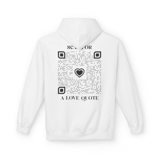 Love – Hoodie – Scan for a Love Quote - QR NATION