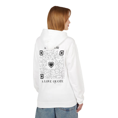 Love – Hoodie – Scan for a Love Quote - QR NATION