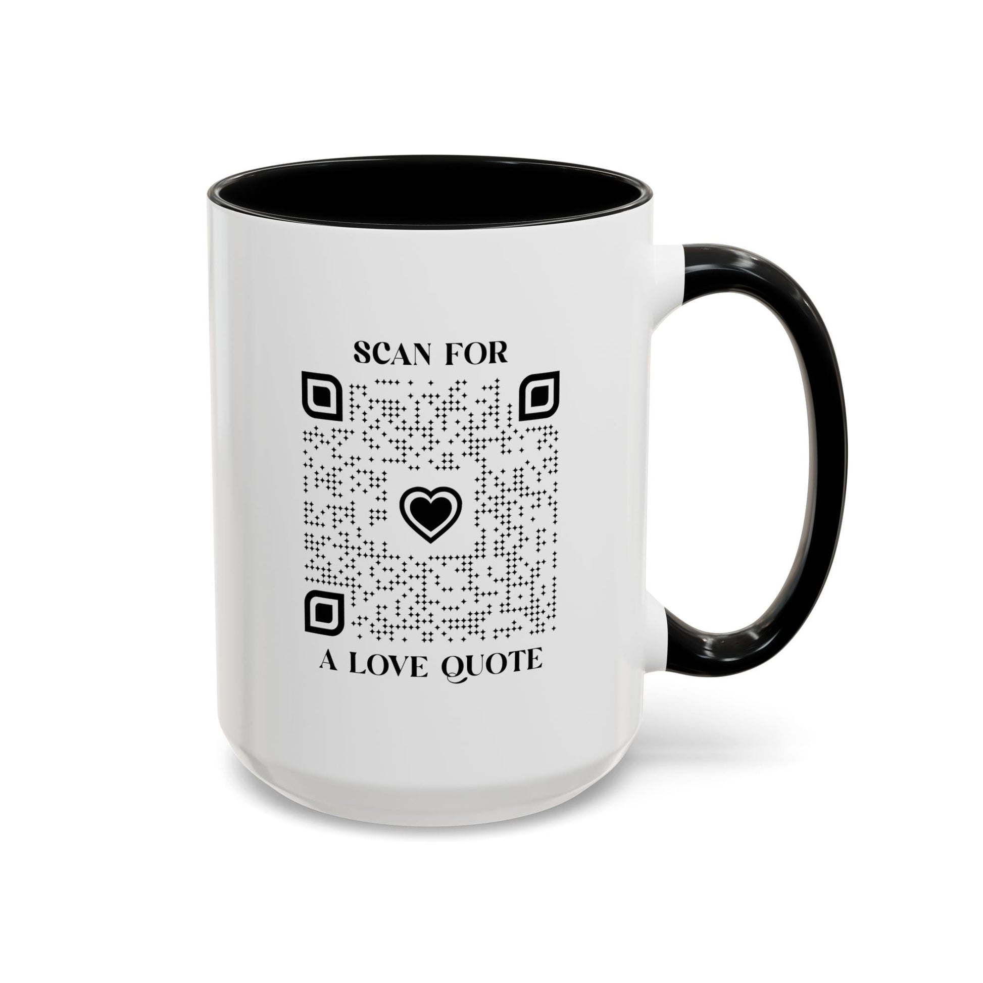 Love – Mug – Black – Scan for a Love Quote - QR NATION