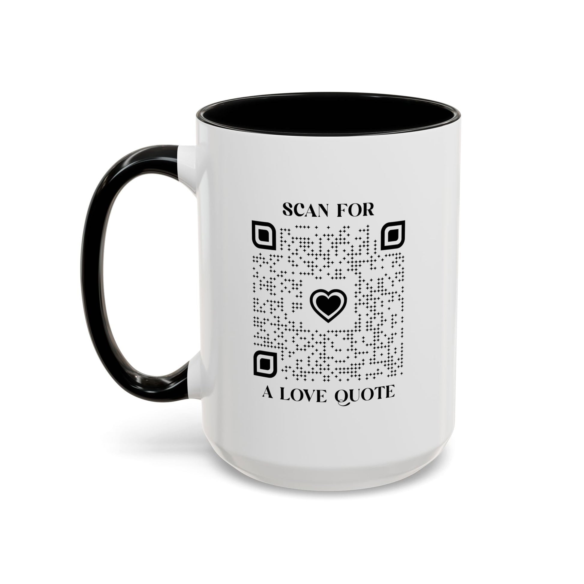 Love – Mug – Black – Scan for a Love Quote - QR NATION