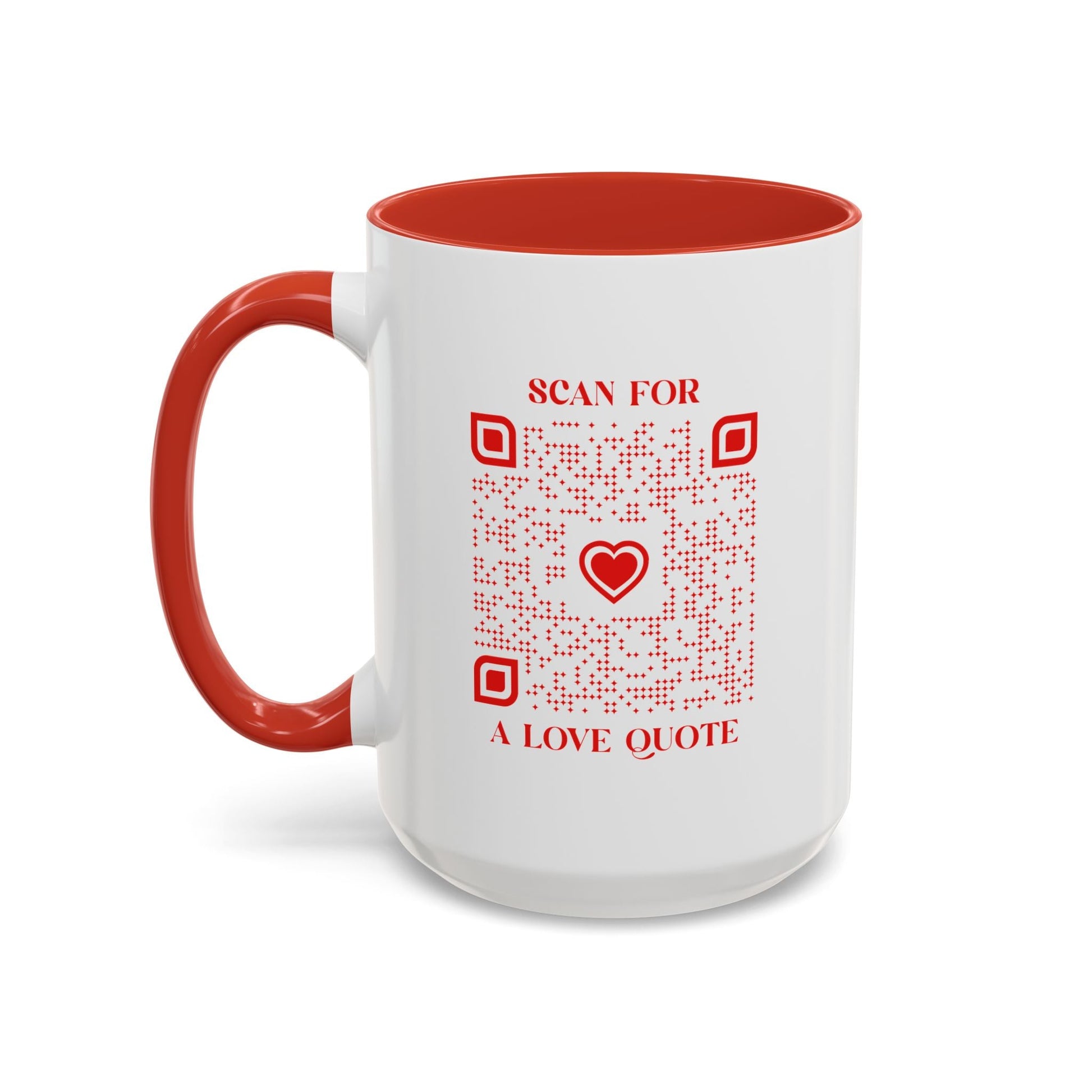 Love – Mug – Red – Scan for a Love Quote - QR NATION
