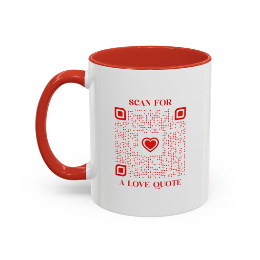 Love – Mug – Red – Scan for a Love Quote - QR NATION