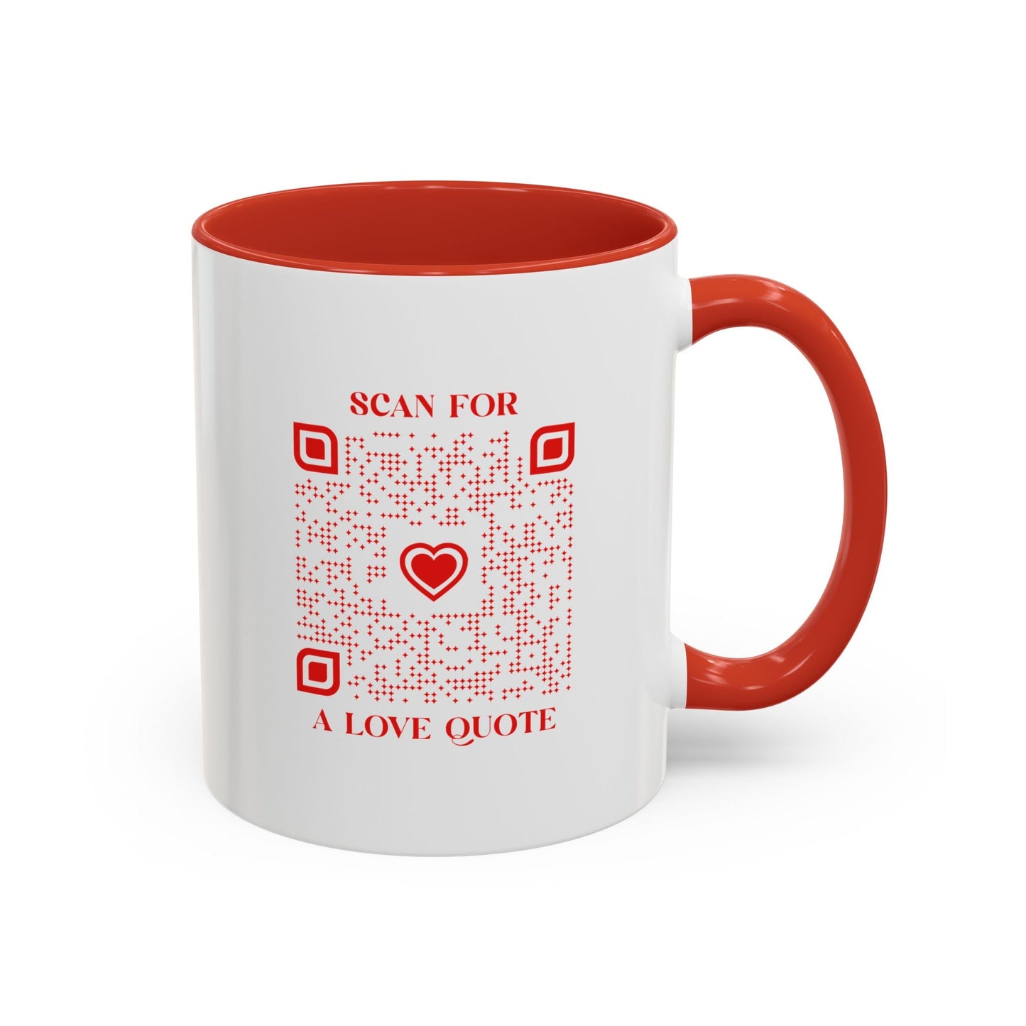 Love – Mug – Red – Scan for a Love Quote - QR NATION