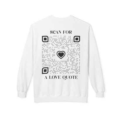 Love – Sweatshirt – Scan for a Love Quote - QR NATION