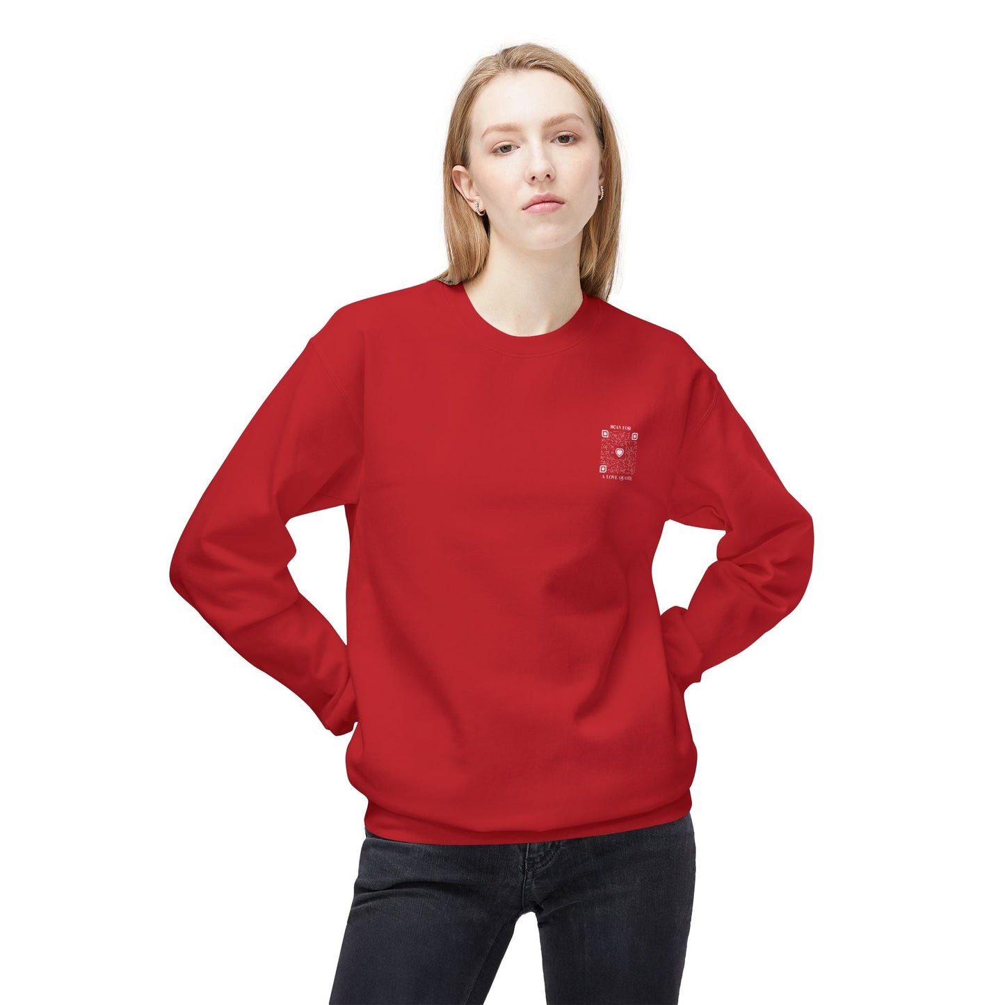 Love – Sweatshirt – Scan for a Love Quote - QR NATION