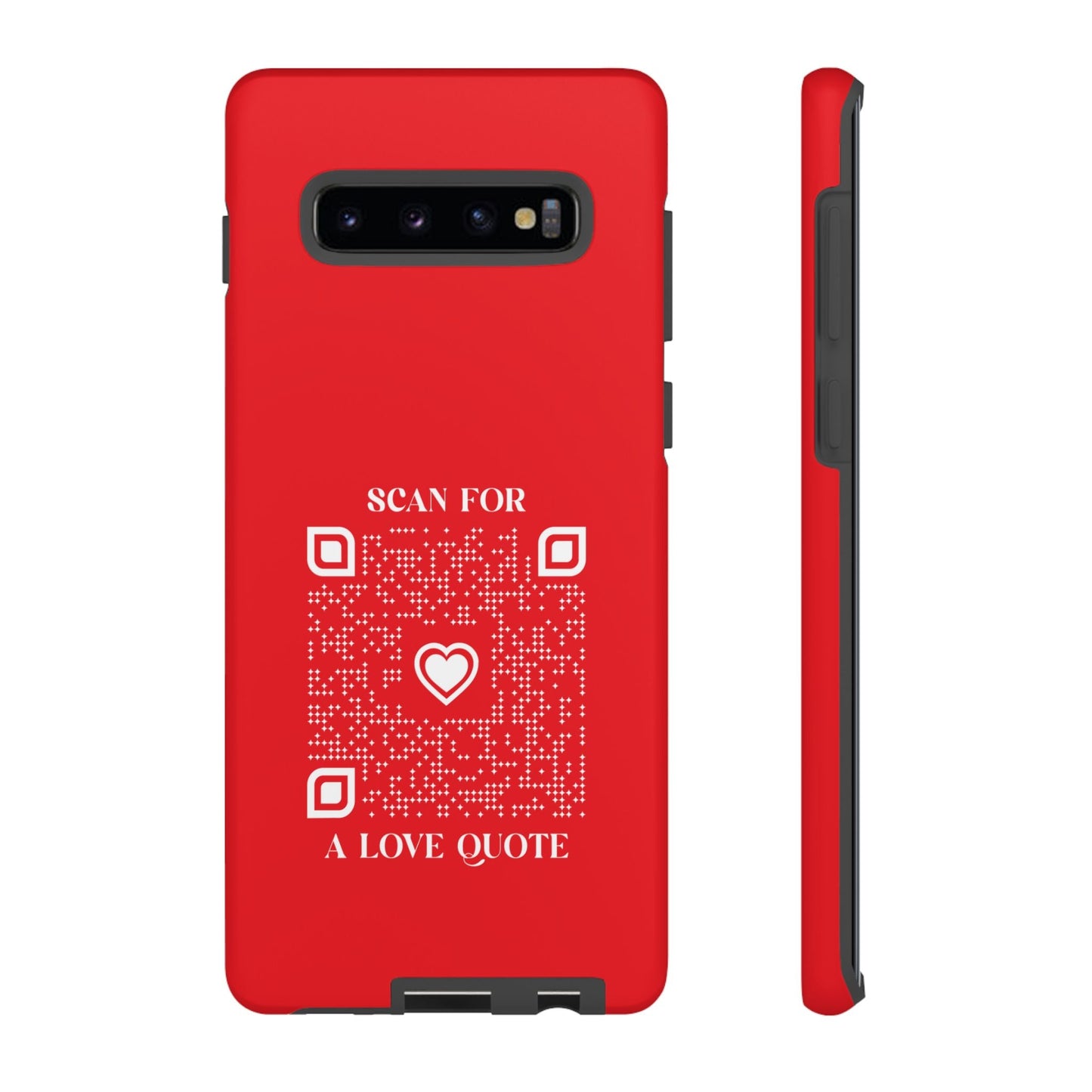 Love – Tough Case – Red – Scan for a Love Quote - QR NATION