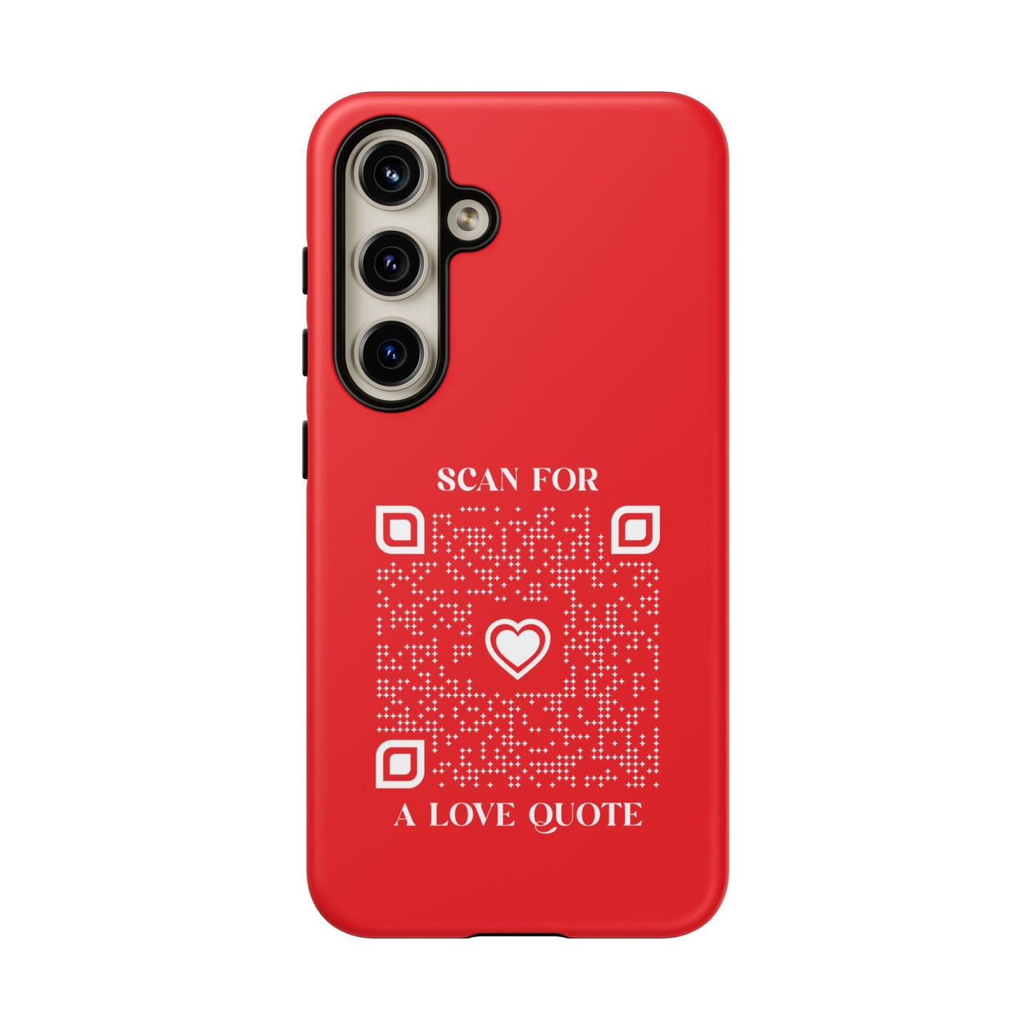 Love – Tough Case – Red – Scan for a Love Quote - QR NATION