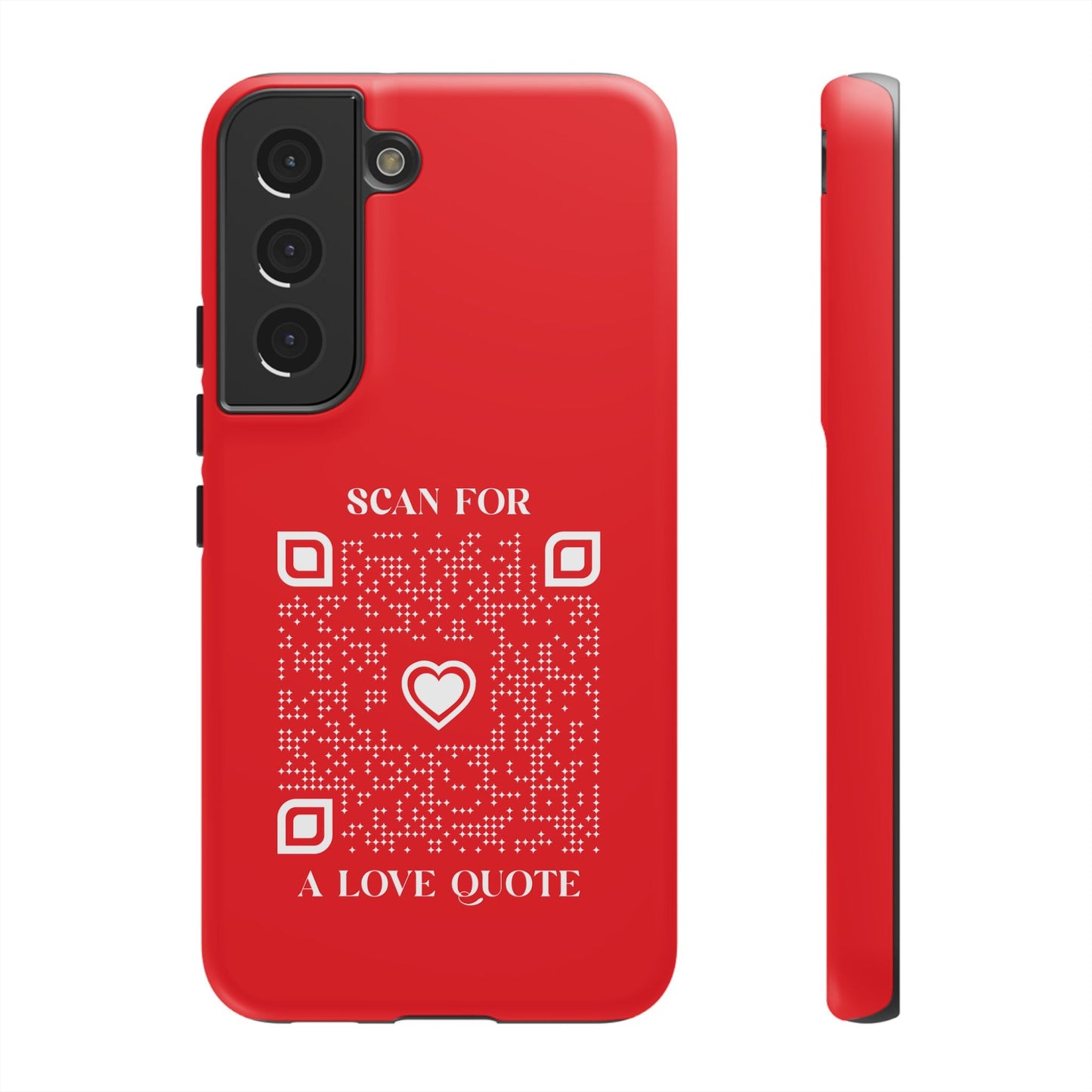Love – Tough Case – Red – Scan for a Love Quote - QR NATION