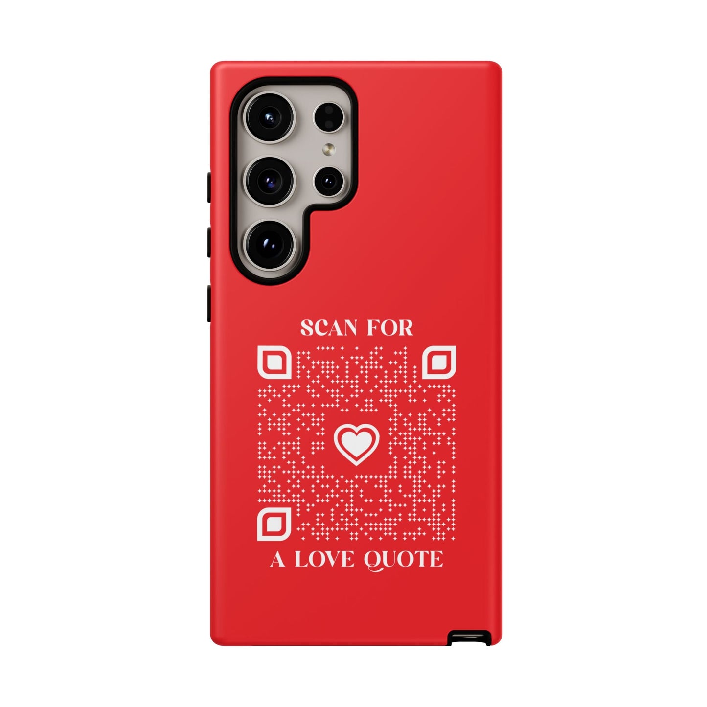 Love – Tough Case – Red – Scan for a Love Quote - QR NATION
