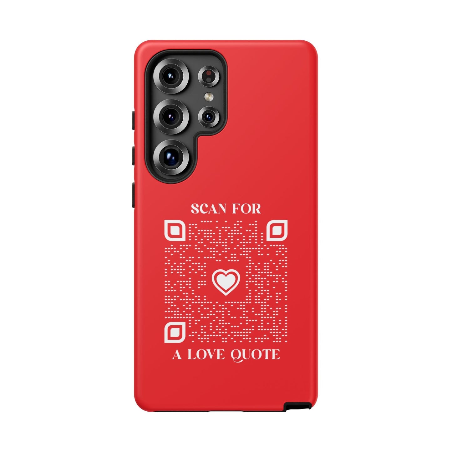 Love – Tough Case – Red – Scan for a Love Quote - QR NATION