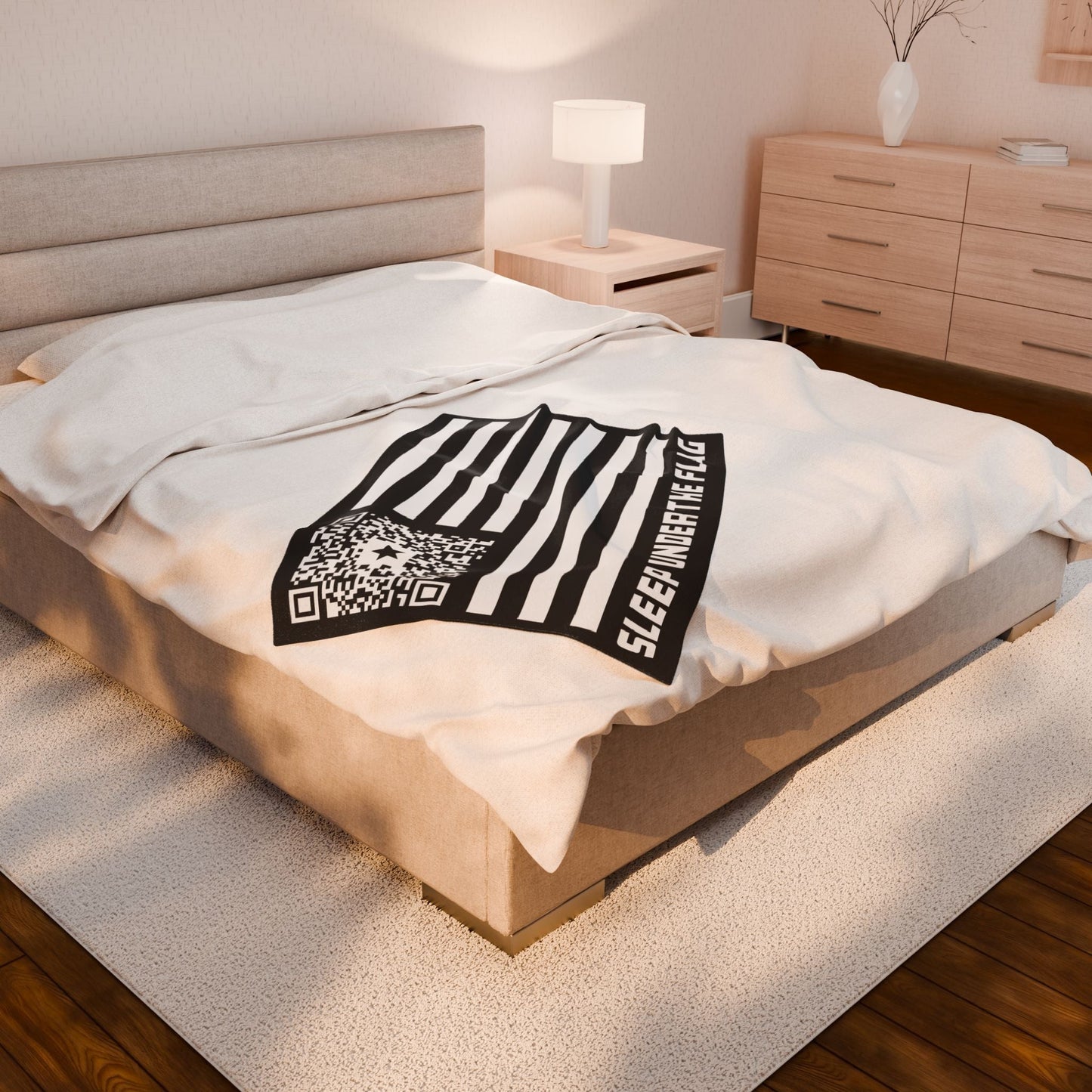 Patriot – Blanket – Black – Sleep Under the Flag - QR NATION