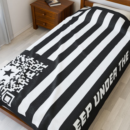 Patriot – Blanket – Black – Sleep Under the Flag - QR NATION