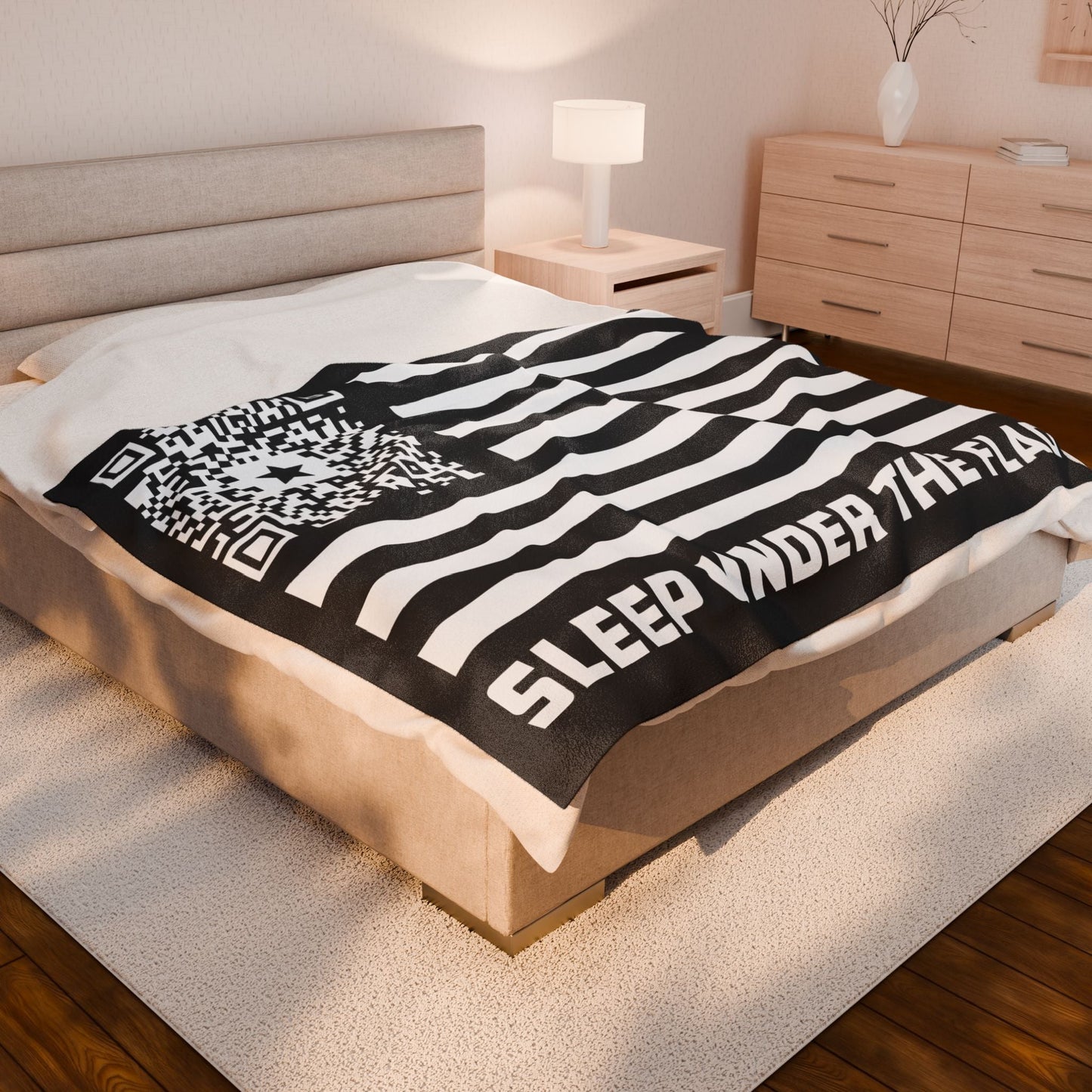 Patriot – Blanket – Black – Sleep Under the Flag - QR NATION
