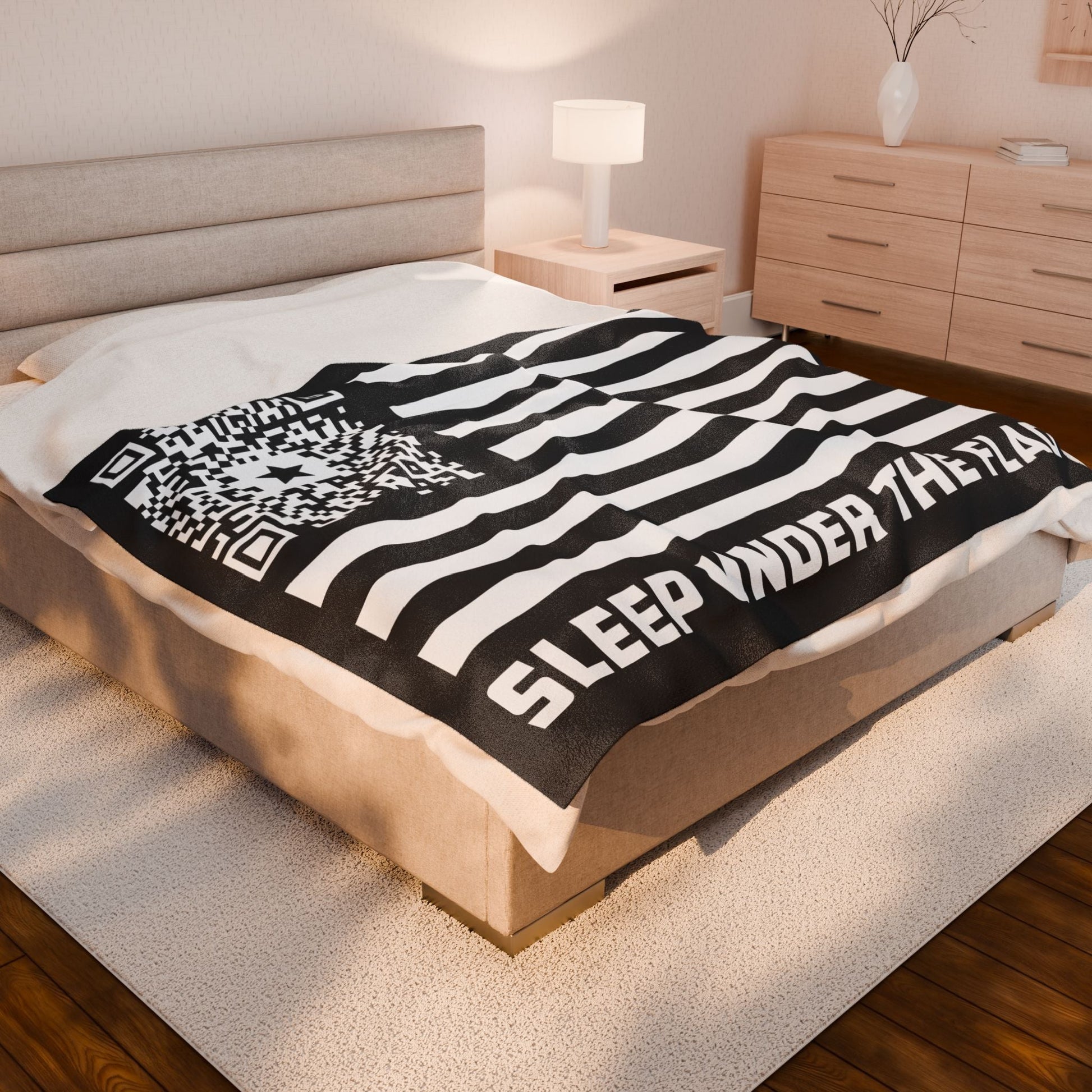 Patriot – Blanket – Black – Sleep Under the Flag - QR NATION