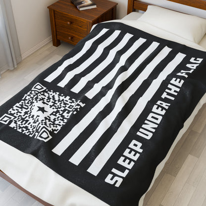 Patriot – Blanket – Black – Sleep Under the Flag - QR NATION