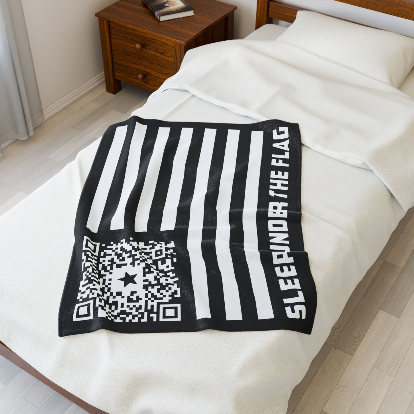 Patriot – Blanket – Black – Sleep Under the Flag - QR NATION