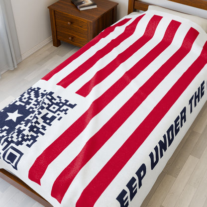 Patriot – Blanket – White – Sleep Under the Flag - QR NATION