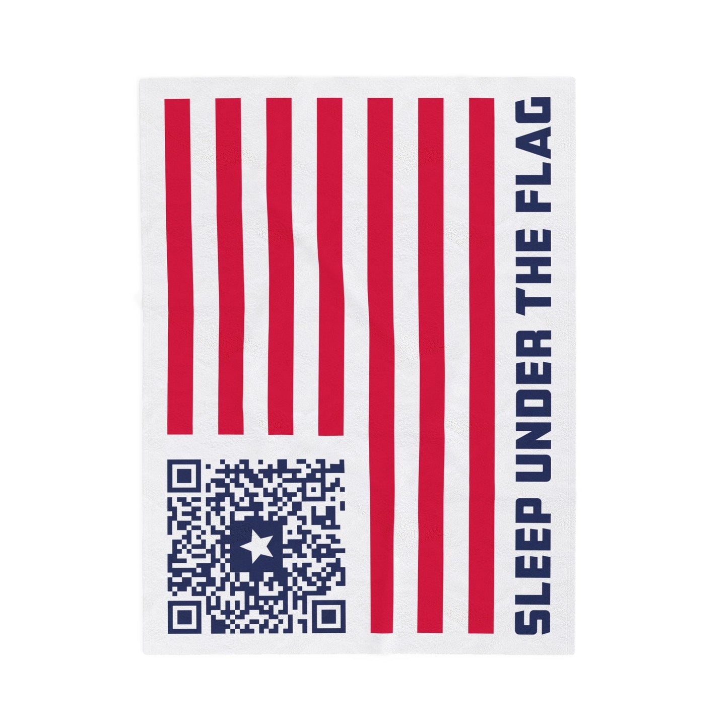 Patriot – Blanket – White – Sleep Under the Flag - QR NATION
