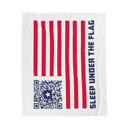 Patriot – Blanket – White – Sleep Under the Flag - QR NATION