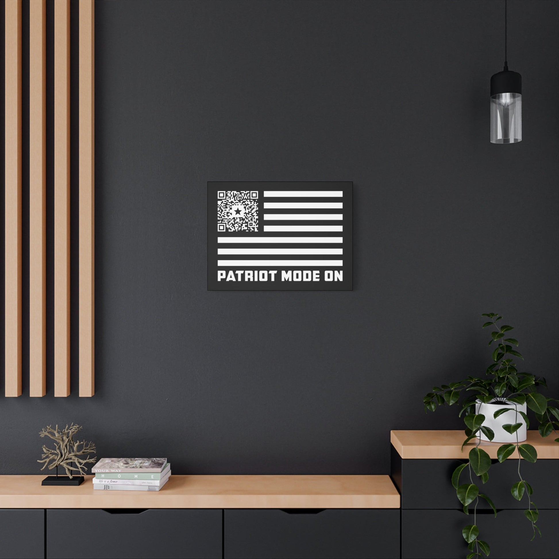 Patriot – Canvas – Black – Patriot Mode On - QR NATION