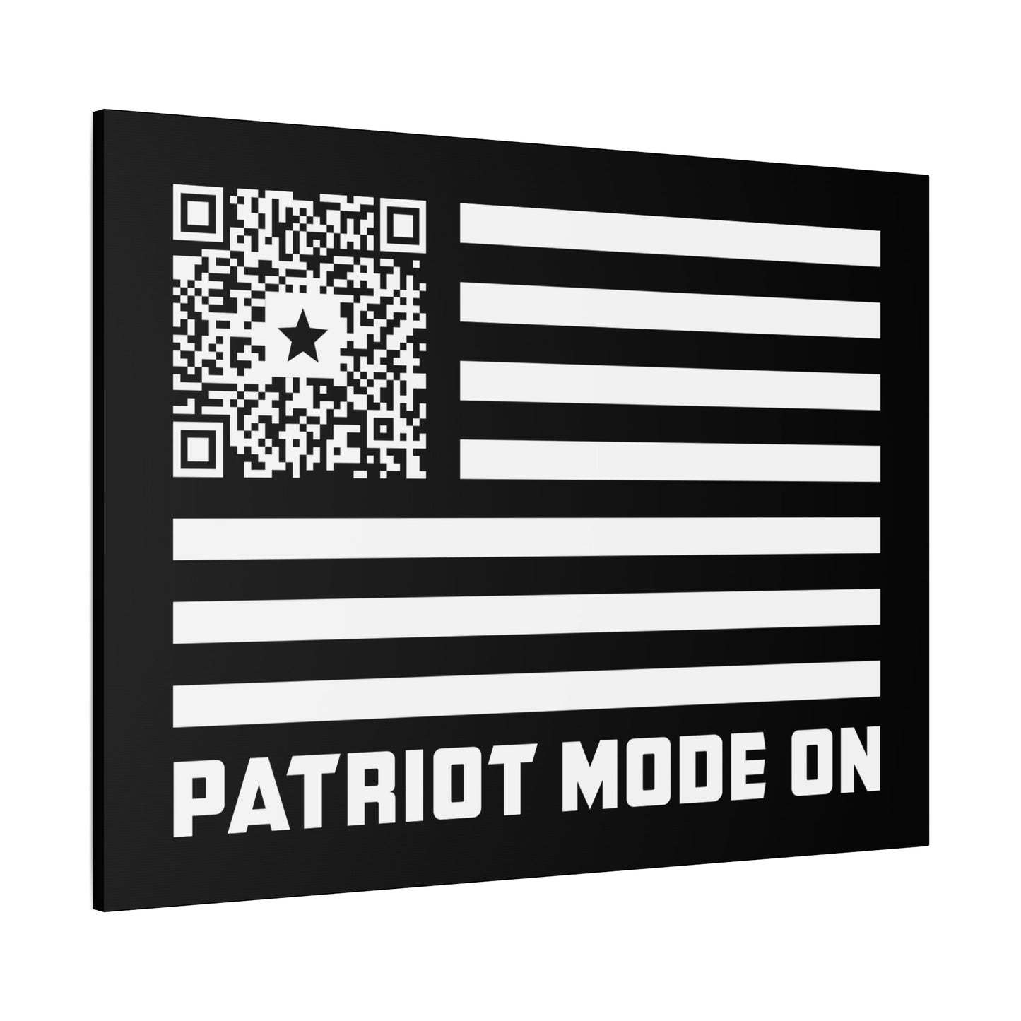 Patriot – Canvas – Black – Patriot Mode On - QR NATION