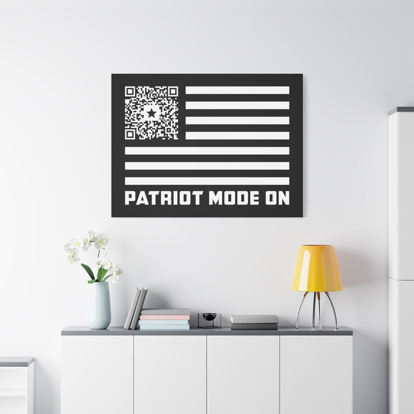 Patriot – Canvas – Black – Patriot Mode On - QR NATION