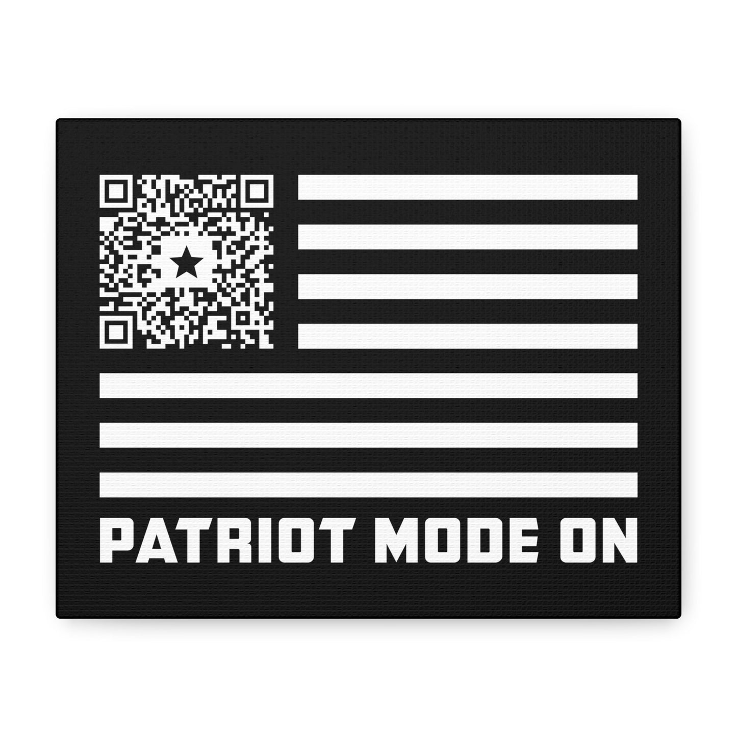 Patriot – Canvas – Black – Patriot Mode On - QR NATION