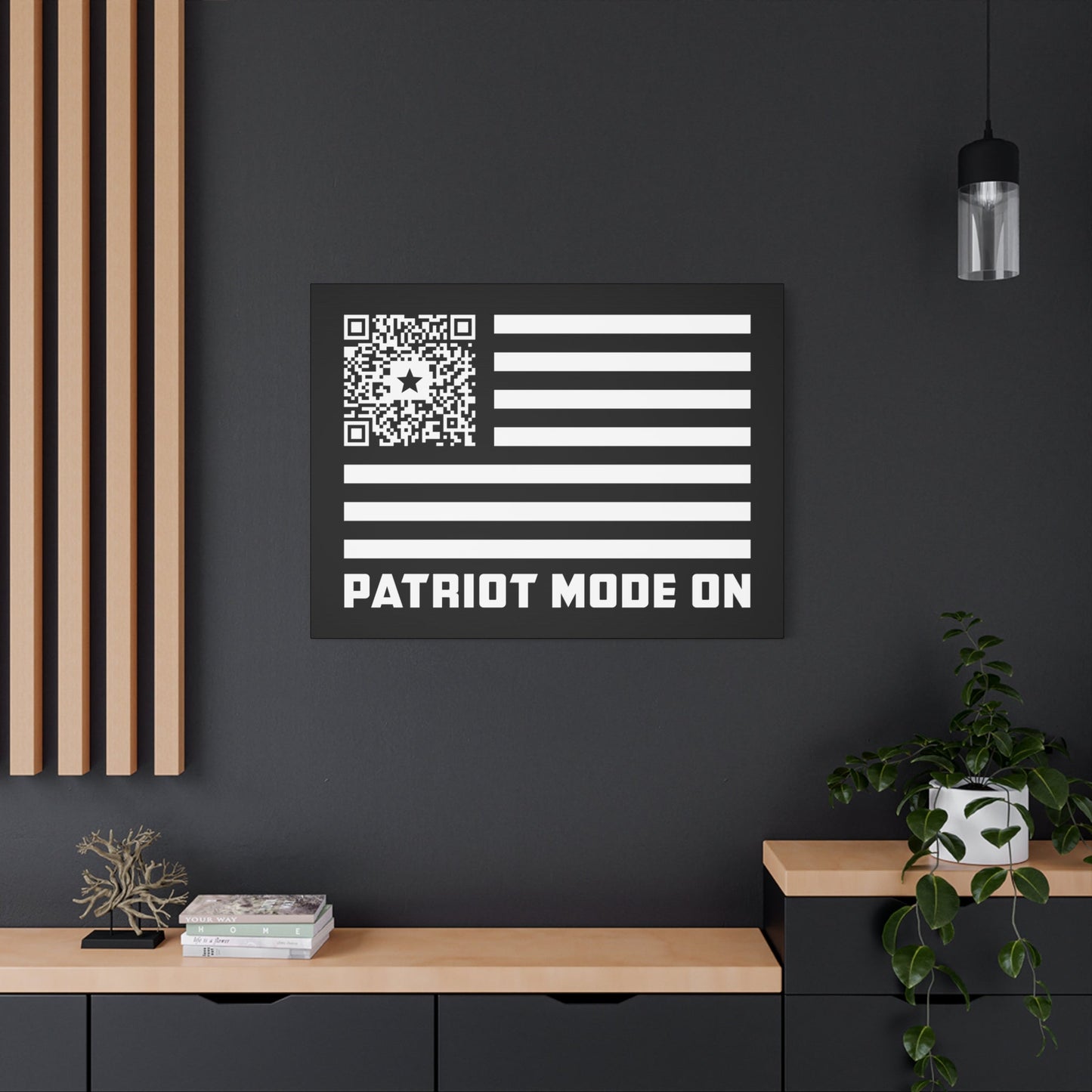 Patriot – Canvas – Black – Patriot Mode On - QR NATION