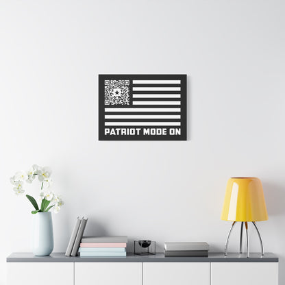 Patriot – Canvas – Black – Patriot Mode On - QR NATION