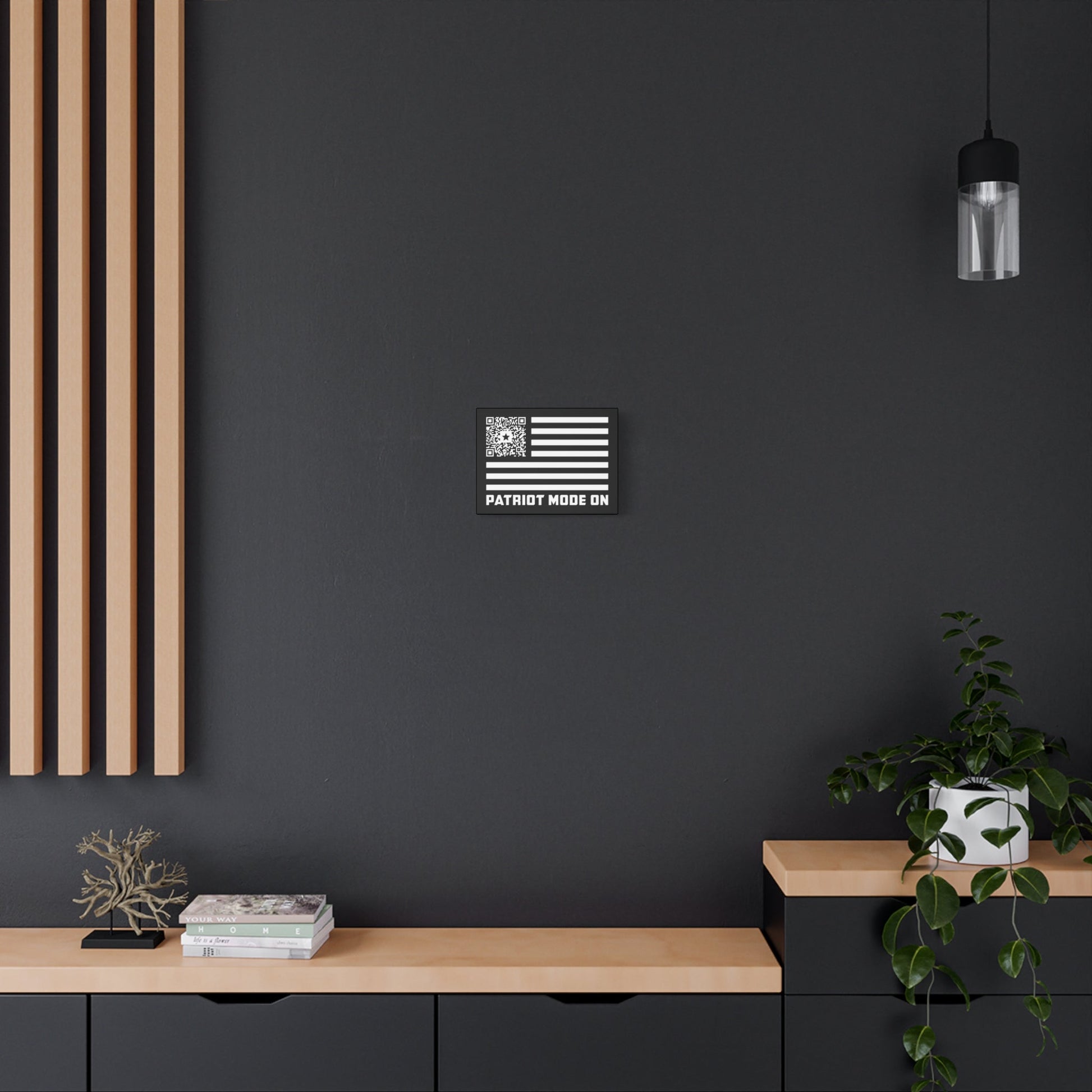 Patriot – Canvas – Black – Patriot Mode On - QR NATION