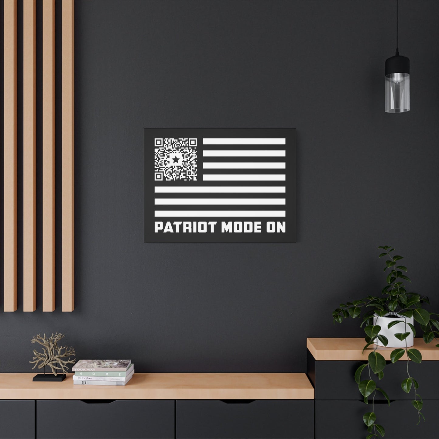 Patriot – Canvas – Black – Patriot Mode On - QR NATION