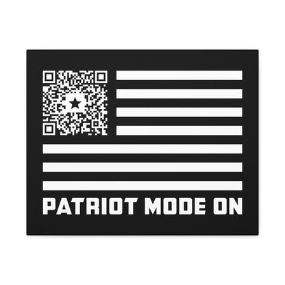 Patriot – Canvas – Black – Patriot Mode On - QR NATION