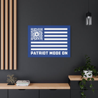 Patriot – Canvas – Dark Blue – Patriot Mode On - QR NATION